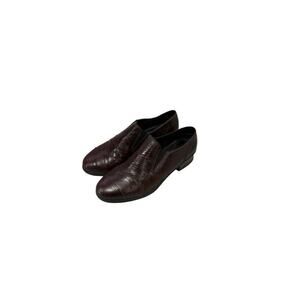 Rieker Antistress Brown Pleated Ruched Heeled Leather Comfort Loafers 5